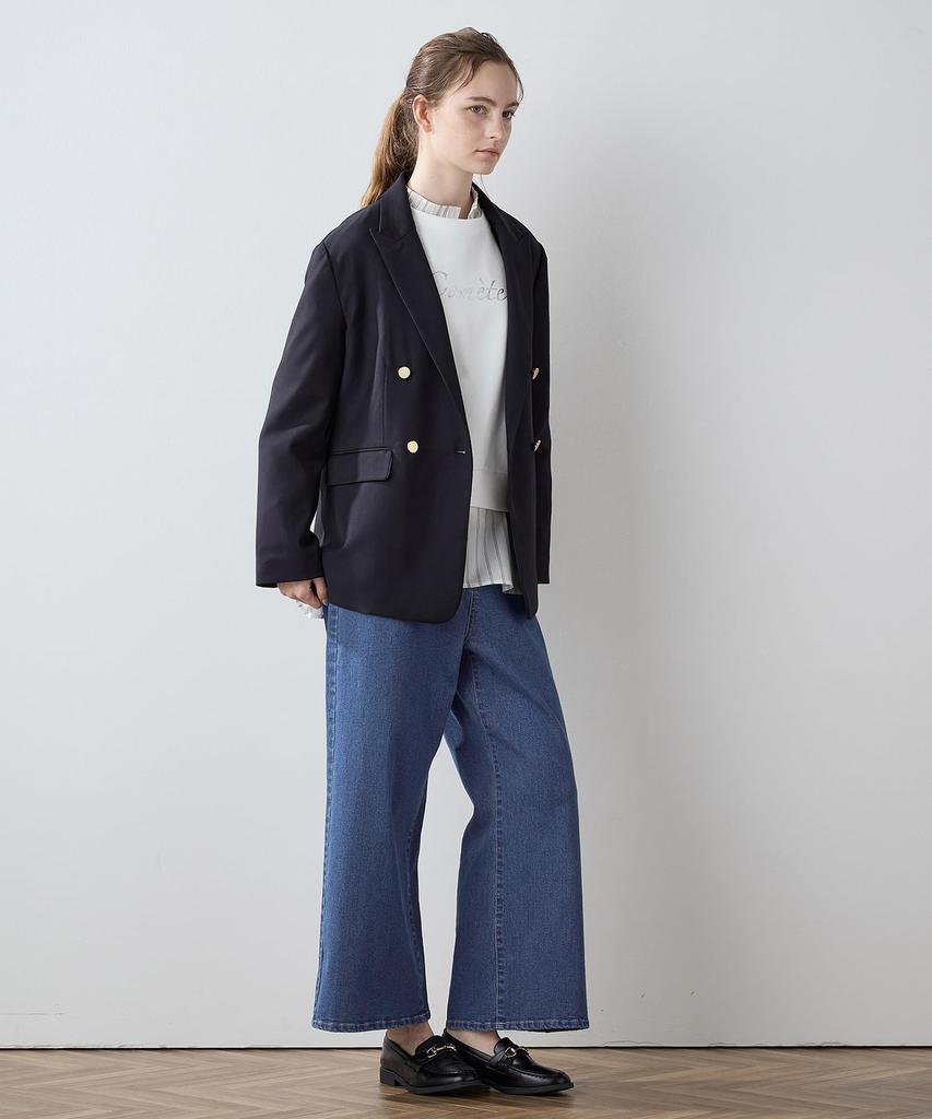 Женский приталенный жакет Souk темно-синий [Le Holiday] двубортный 295074,