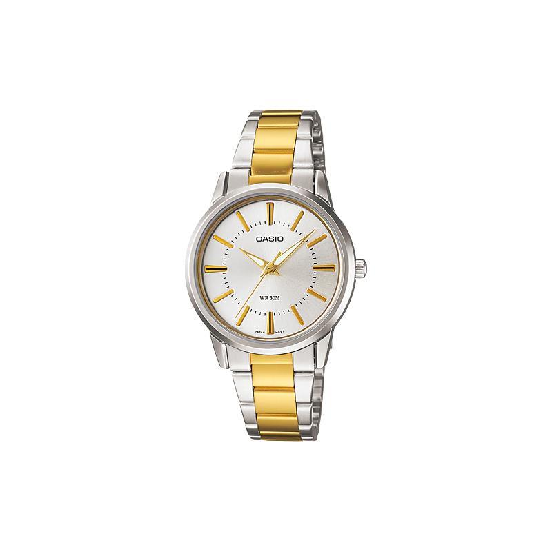 Casio Унисекс Стандартная Серия Белые Часы LTP-1303SG-7AV LTP-1303SG-7AV