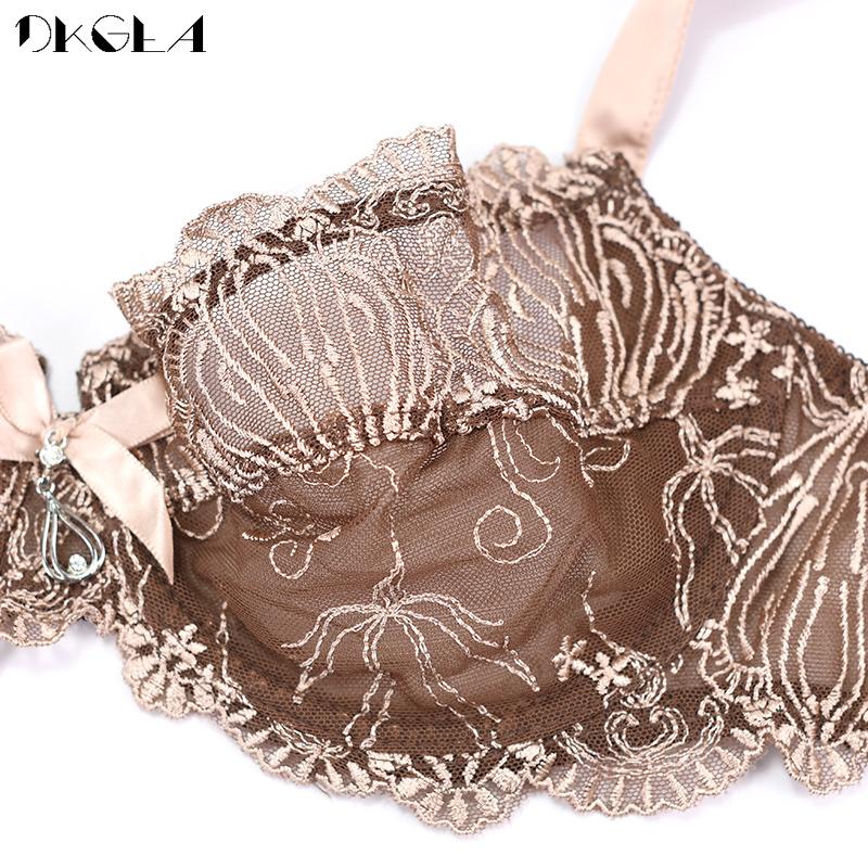 DKGEA Ультратонкий сексуальный бюстгальтер больших размеров, женский комплект кружевного нижнего белья, прозрачный