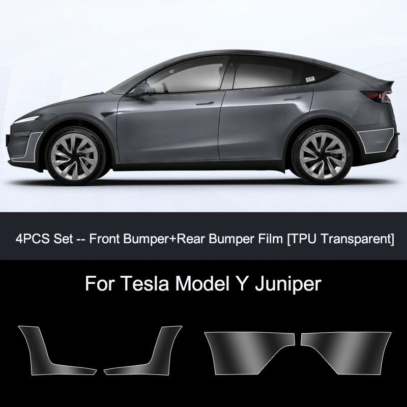 For Tesla Model Y Juniper Front Bumper Protective Film Door Scratch Resistant Film New Model Y TPU Rear Bumper Transparent Film