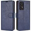 Protective Case - BOOLING - for Samsung Galaxy A33 5G - Navy Blue - Anti-Scratch - Shockproof - Wallet Case