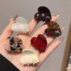 Acetate Crabs for Women Girls 3.5cm Cute Heart Shaped Mini Clips Accessories Shark Clamp Clips Small Hair Claw