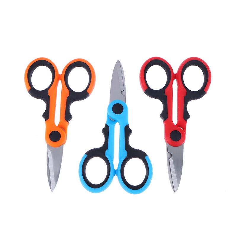 1Pcs Stainless Steel Scissors Household Shears Tools Electrician Scissors Stripping Wire Cut Tools For Paper Cable And Fabrics