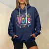 Women's Fashion Casual Long Sleeve Hooded Printed Sweatshirt
