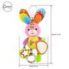 Cartoon Baby Stroller Hanging Rattles Newborn Mobile Rabbit Teether Appease Plush Toy Rubber Rings