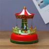 2X Illuminated Village Ferris Wheel Christmas Houses Village Displays LED Lights Musical Miniature Statue Decorations A