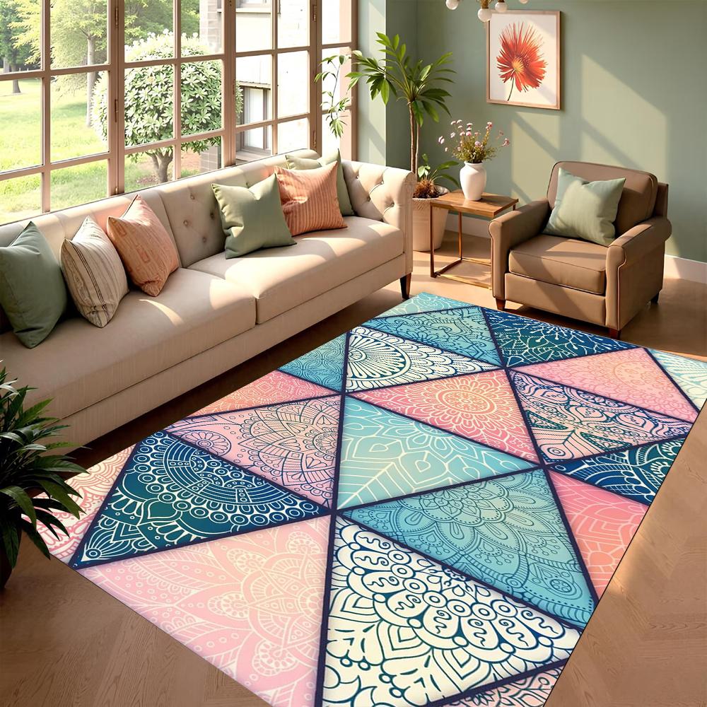 Ковер с принтом в богемном стиле, этнический стиль, мозаичный узор, придверный коврик, коврик для украшения гостиной и спальни