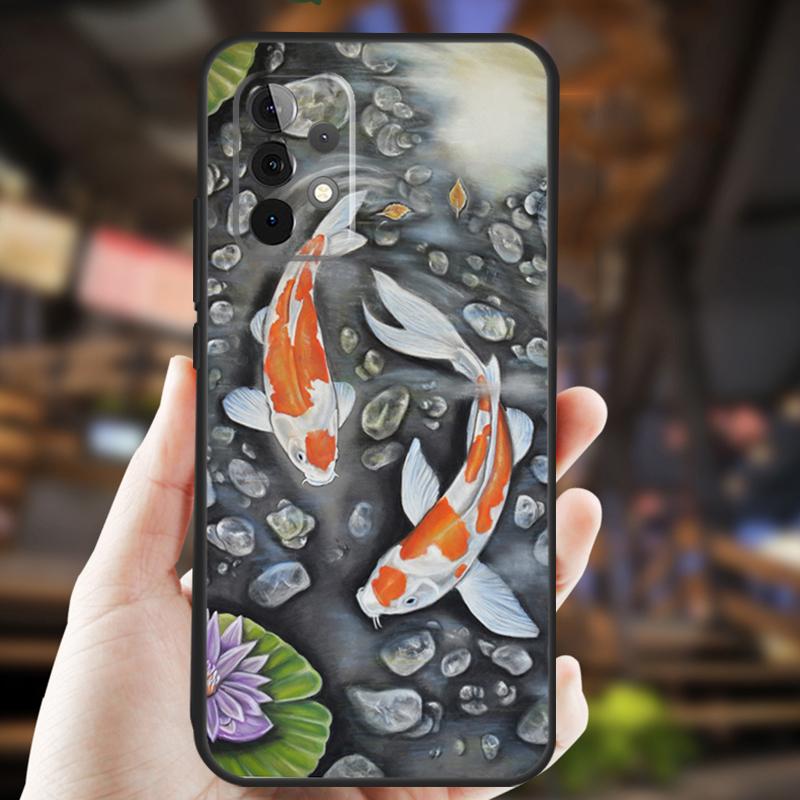 Чехол с карпами кои для Samsung Galaxy A26 A54 A14 A36 A16 A33 A56 A15 A55 A53 A35 A22 A32 A52 A34 A05 A06