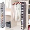 Clear 10 Layer Hanging Bag 10 Grids Sundry Hanger Pouch Creative Shoe Storage Rack  Wardrobe