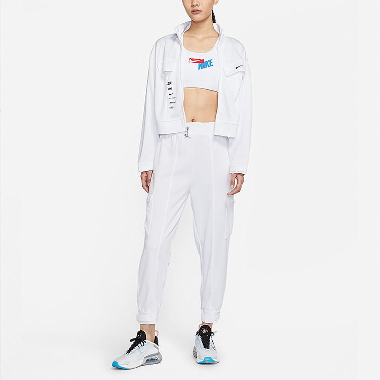 Nike Swoosh Средняя поддержка цельный мягкий спортивный бюстгальтер женский спортивный бюстгальтер белый CZ4444-100