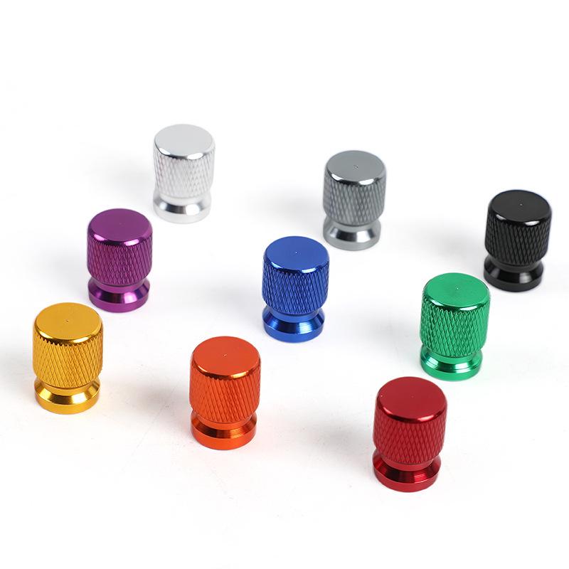 Изысканный алюминиевый накатанный колпачок клапана 12 мм для автомобилей и мотоциклов