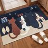 Entrance Cat Water Abrasion Door Odor Household Mud Removal Washroom Mat Mat, Indoor, Stylish, Pattern, Cute, Absorbent, Washable, Anti-slip, Popular,