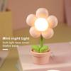 LED Flower Lamp Flicker Free Soft Lighting Eye Protection Compact Size Flowerpot Night Lamp Desktop Decoration