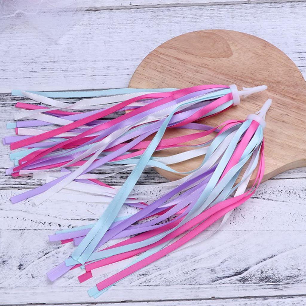 1 пара кисточек на руль, кисточки для самоката, радужные для мальчиков и девочек, набор разноцветных лент для велосипеда, ленты на ручки велосипеда