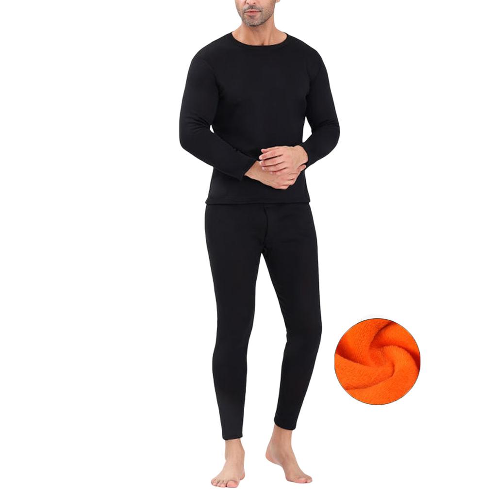 Мужской зимний термокомплект из хлопка с флисовой подкладкой (верх и низ)