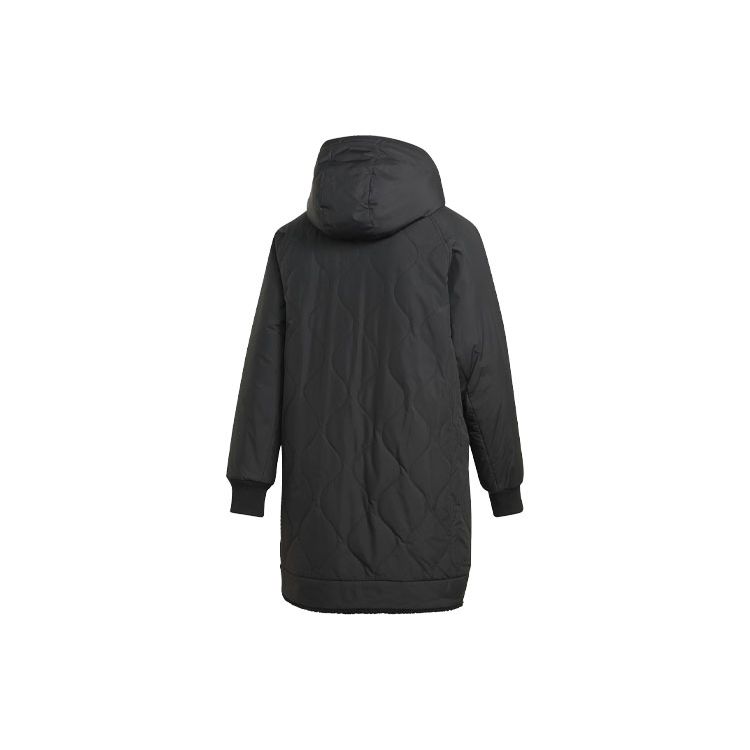 adidas Куртка W Rev Sherp для активного отдыха на молнии из хлопка, зимняя женская куртка черного цвета GI7954