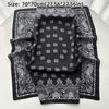 Soft Silk Square Scarf Floral Print Neckerchief Shawl Luxury Headband Scarf  Headwear Accessory