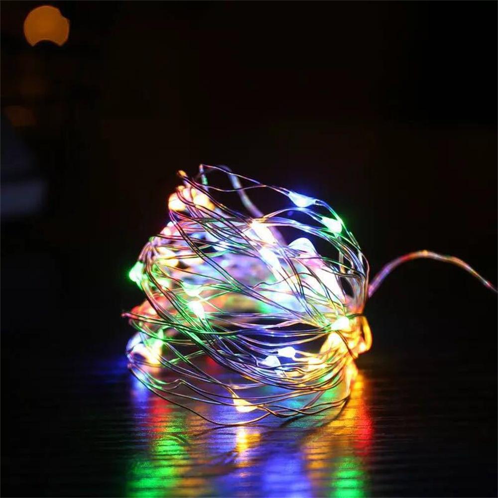 5Pcs 2M 20 Lights Fairy String LED Light Micro Rice Copper Wire Xmas Decoration