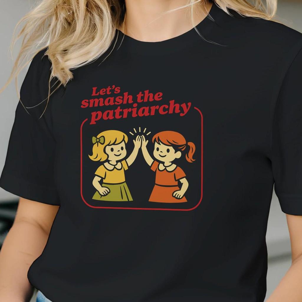 Smash The Patriarchy | Retro 1970s Book Style T Shirt and kids tshirt | Feminism clothing