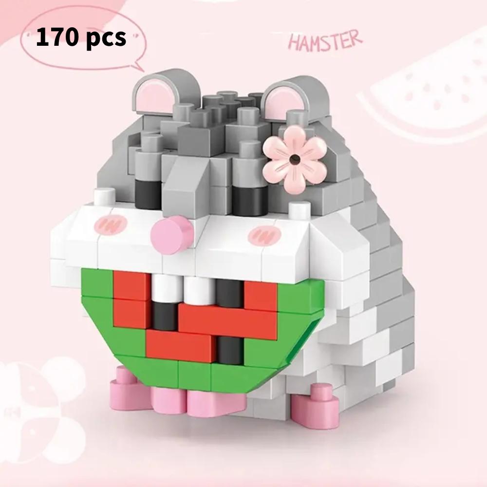 Рисовые блоки креативные милые маленькие животные мини строительные блоки щенок кошка собака модель DIY игрушки для детей детский подарок украшения для дома