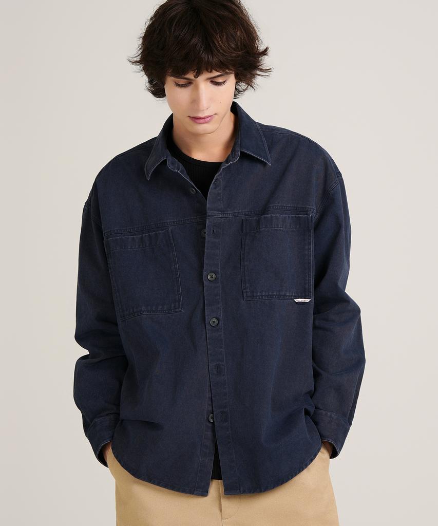 LXT Cotton Washed Overshirt Jacket [Navy]