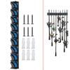 Wall Mounted Fishing Rod Holder Fishing Poles Vertical Support Rack Wall Mounted Storage Rack Holds 9 Fishing Rod