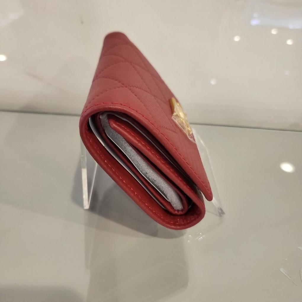 Женский прошитый 3-секционный полукошелек Moncross 9128REAW из коровьей кожи