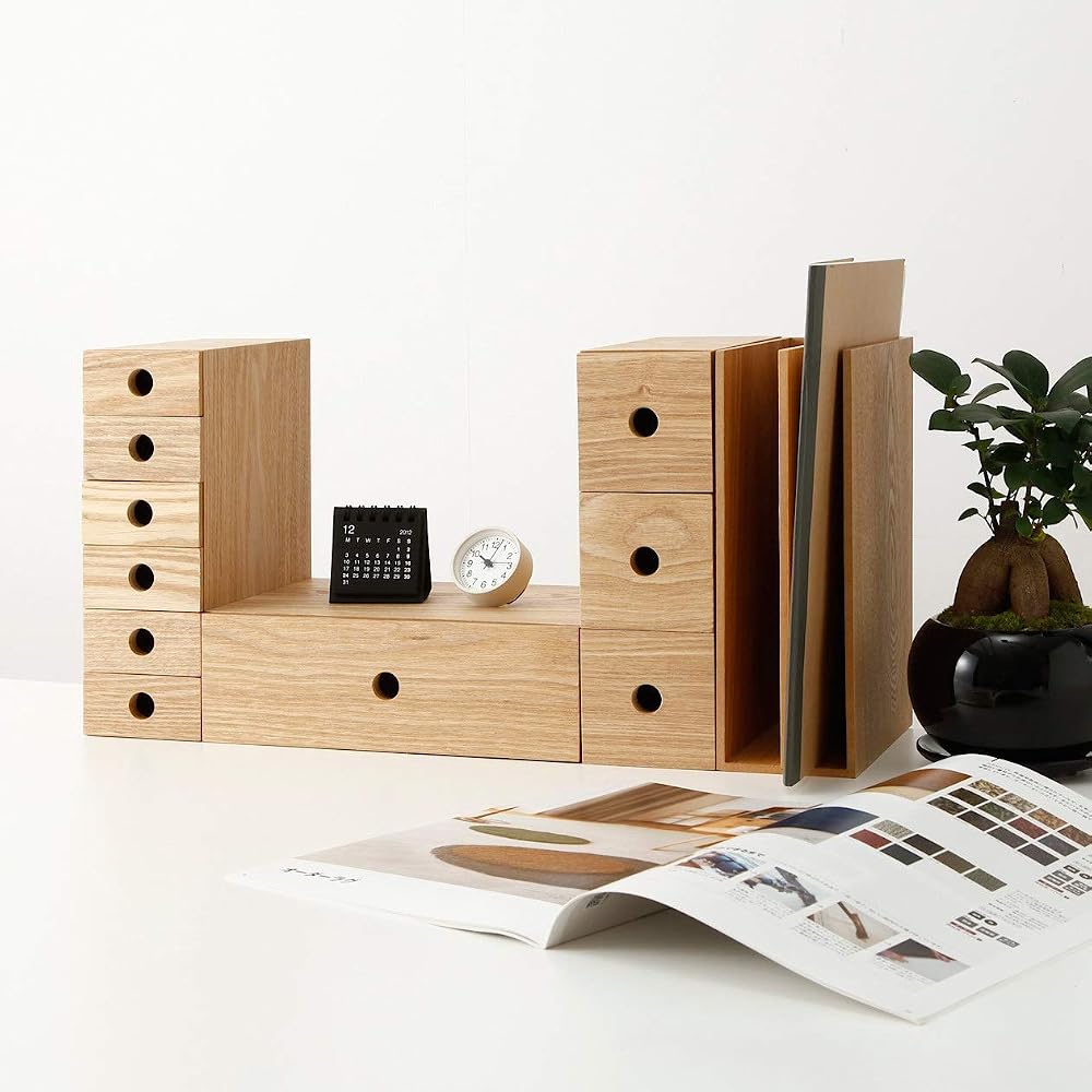 MUJI Wooden Storage Stand, A5 Size, Approx. W84 x D17 x H252cm, 82603354 (Clothing Case, Storage