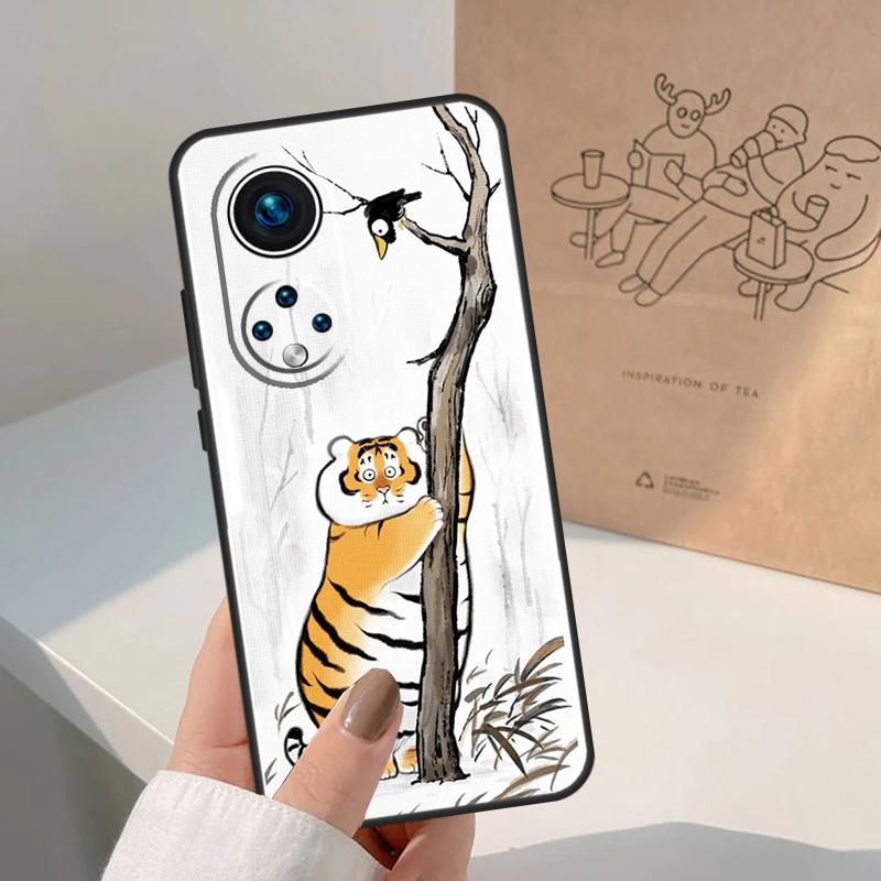 Мультяшный Толстый Тигр Чехол Для Honor Magic 7 5 6 8 Pro Honor 50 70 90 Lite X9c X9b X9a X8a X8b 200 400 Pro Чехол