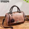 WTEMPO Elegant Handbag Women Crossbody Bag Small Tote Boston Bag Flower Ornament