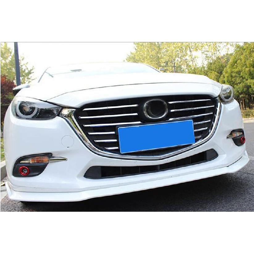 12 шт., АБС-пластик, хромированный пластик, передняя центральная решетка, накладка на гоночную решетку для Mazda 3 Mazda3 M3 Axela 2017 2018, автомобильные аксессуары