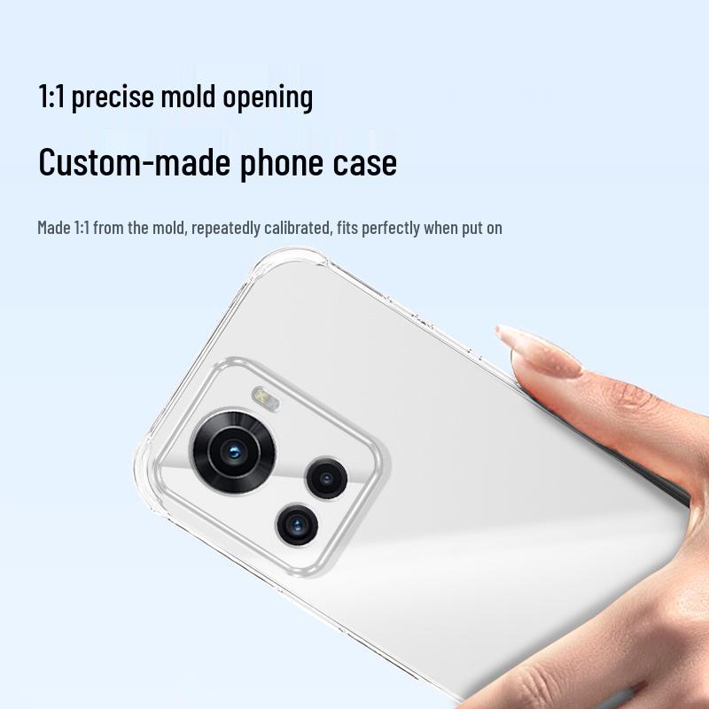 OnePlus ACE Racing Edition Transparent TPU Case with Airbag Corner Protection