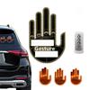 Car LED Fun Finger Light with Remote Control Gesture Display Light Rear Window Car Multifunctional Warning Reminder Lamp Anti Collision Tail Light