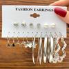 17KM Trendy Silver Color Snake Drop Earrings Set For Women Geometric Long Tassel Dangle Earrings Set of Earrings Jewelry