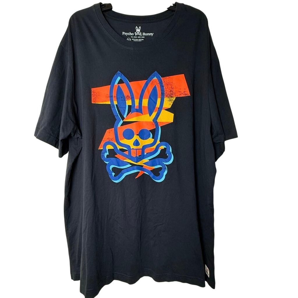 Psycho Bunny Black Crewneck T-Shirt - Size 2XL Unisex T-Shirt