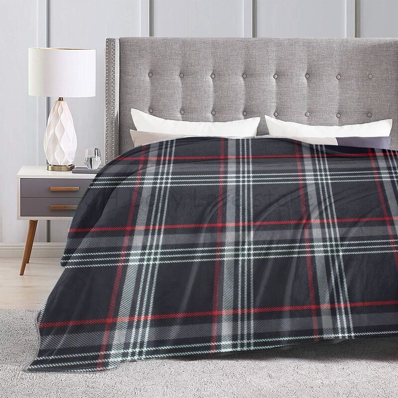 Индивидуальное одеяло с принтом в клетку GTI Tartan, мягкое теплое флисовое покрывало, легкое уютное фланелевое пушистое одеяло для кровати, дивана