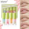 Julystar 4pcs/set Hydrating Shine Lip Gloss Mirror Moisturizing Natural Repair Water Lightness Moist Fine Lip Oil Non-irritating