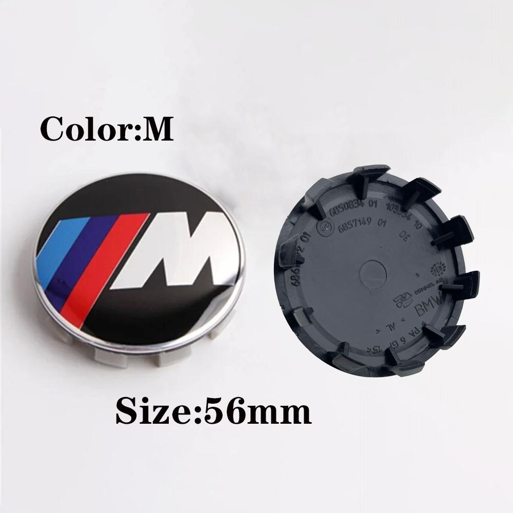 4PCS 68MM 56MM Car Wheel Center Hub Cap For BMW E87 M Performance E36 E46 E60 E90 E91 E92 E93 F30 F20 M3 Car Accessories GE5