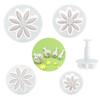 8pcs 8 Petals Shape Fondant Cutter Mold Daisy Pattern Flower Plunger Cutter  Chocolate Decoration