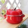 1.6/2L Tomato Enamel Pot with Lid Soup Pot Kitchen Supplies Saucepan Noodle