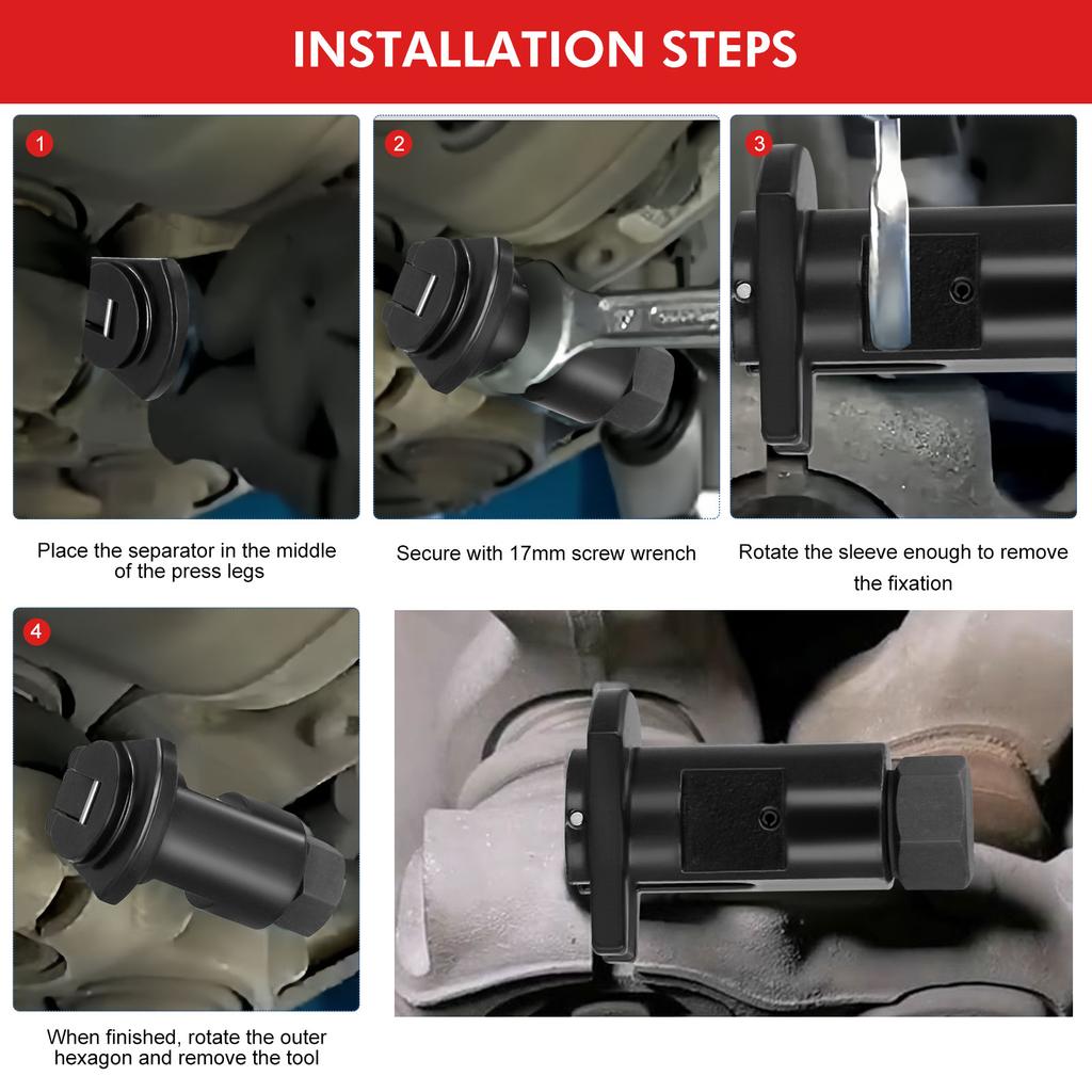 Car Hydraulic Shock Absorber Removal Tool Claw Strut Spreader Suspension Separator Manual Ball Joint Bushing Removal Tool Kit