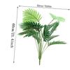 60СМ Искусственная пальма Тропическое искусственное растение Зеленые пластиковые ветви пальмовых листьев Подходит для домашнего сада Декор Реквизит для фото