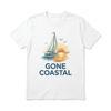 Футболка "Gone Coastal" - Винтажная морская футболка с графическим принтом парусника и заката