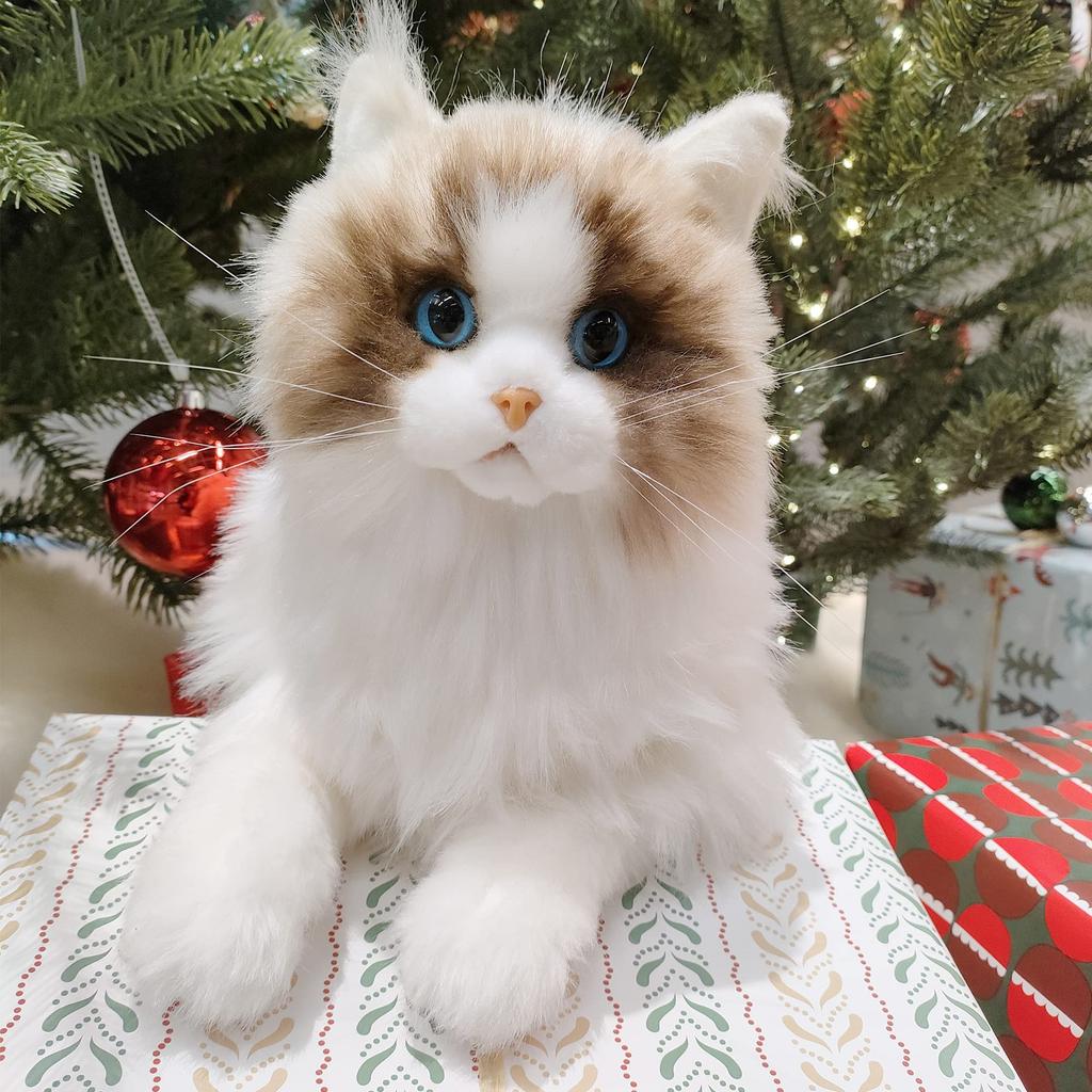 Чонгкер Реалистичный и Живой Плюшевый Кот Ручной Работы Мягкий Милый и Успокаивающий Отличный Подарок для Кота и Идеальный для Дней Рождений и Юбилеев Игрушка,