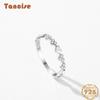 Tancise Classic 925 Sterling Silver  Zircon Ring Ladies Jewelry Wedding Promise Party Gift