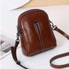 Женская сумка для мобильного телефона, сумка-мессенджер на одно плечо, модная универсальная сумка-мессенджер из кожи с масляной восковой пропиткой