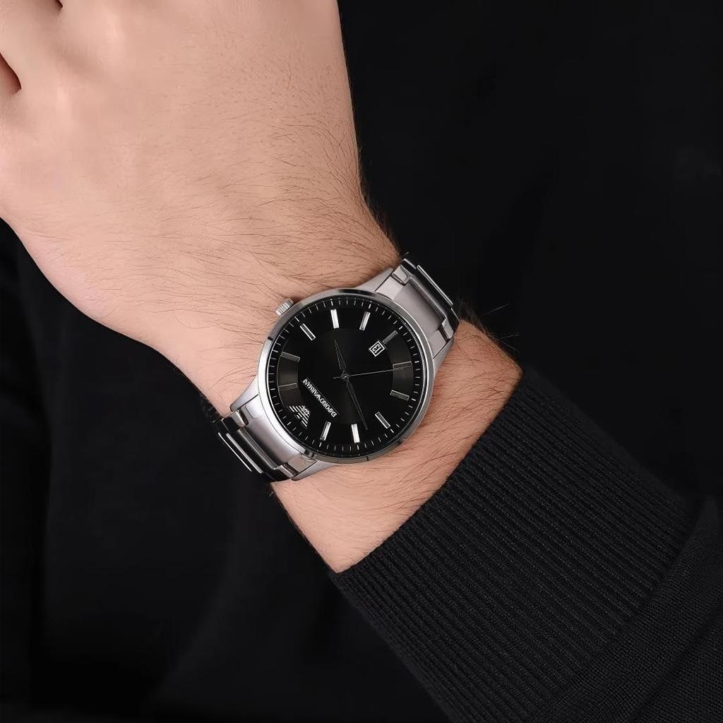 Emporio Armani AR11181 Мужские часы Renato с черным циферблатом