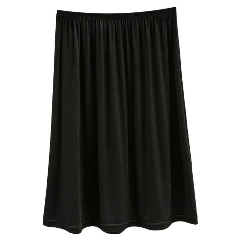 CCC Women's Black Half Slip Skirt - Summer Lining, Anti-Transparent, Safety Inner Wear