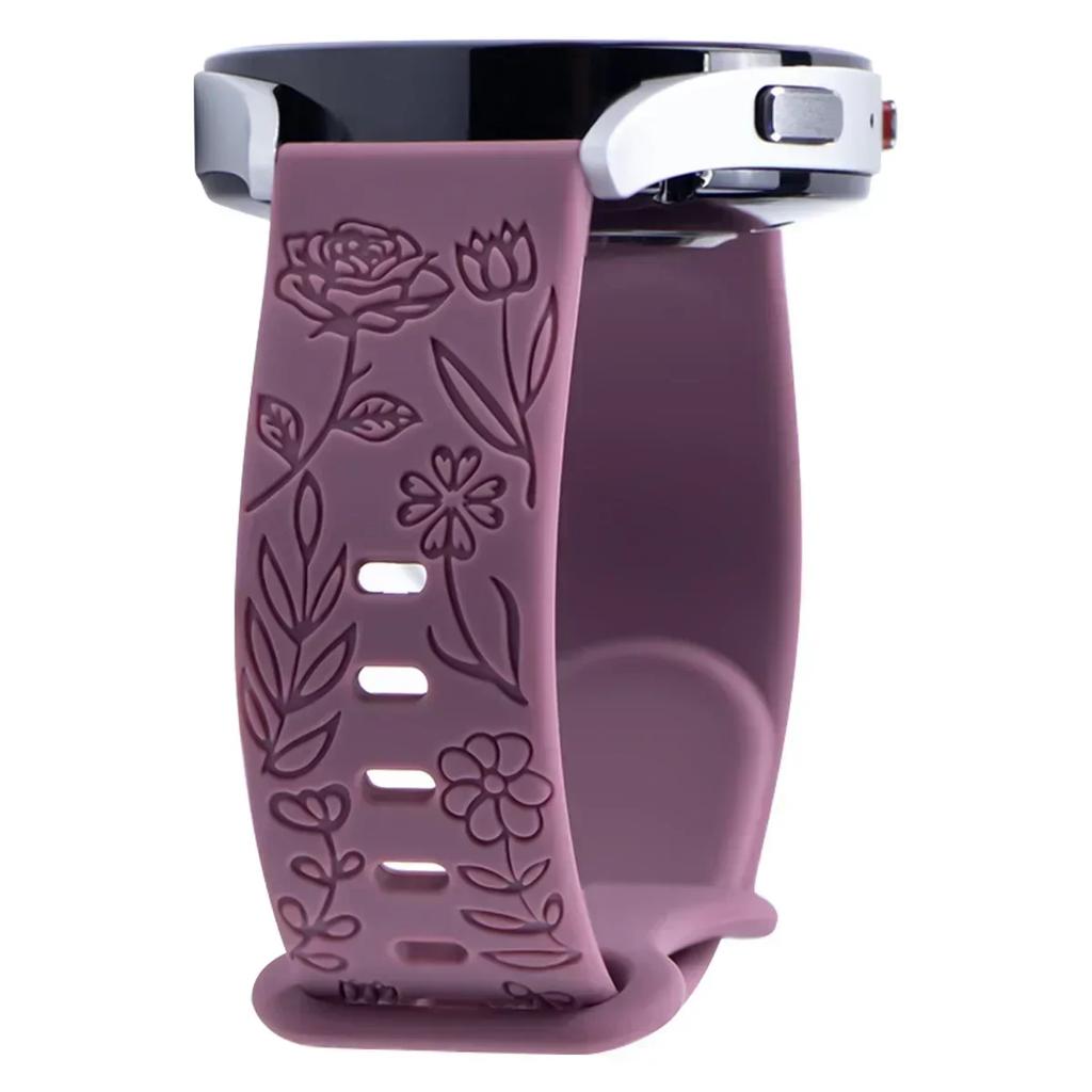 22мм Гравированный ремешок для Samsung Galaxy Watch 7 6 5 4 6Classic 20мм Силиконовый спортивный браслет для Huawei Watch GT5 GT4Pro Ремешок для часов