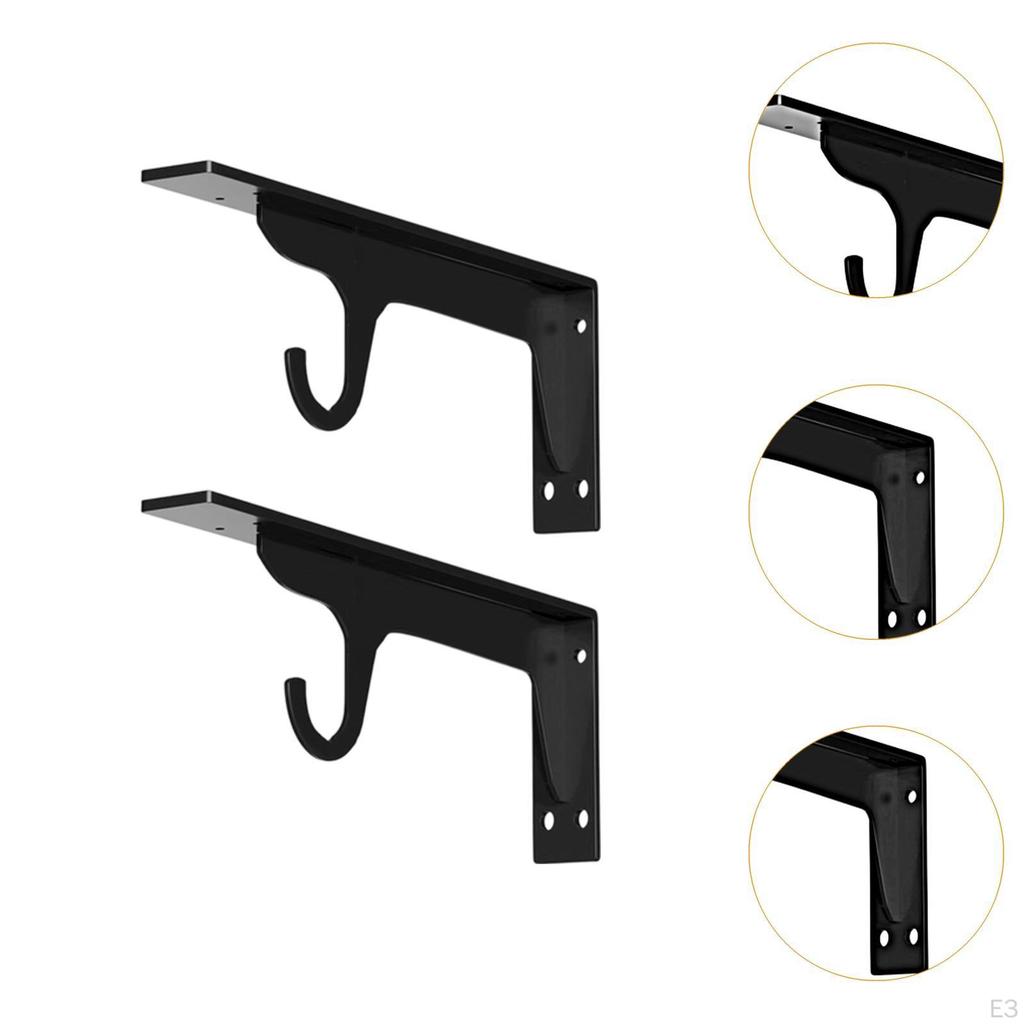 Closet Rod Bracket for Easy Installation Wall Mounting